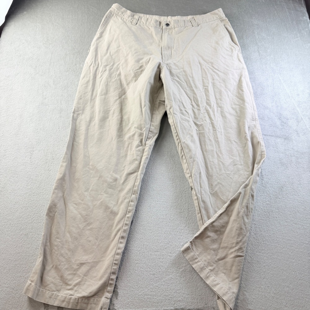 Columbia Men's Khaki Tan Cotton Canvas Outdoor Hiking Pants 38x32 AM8142